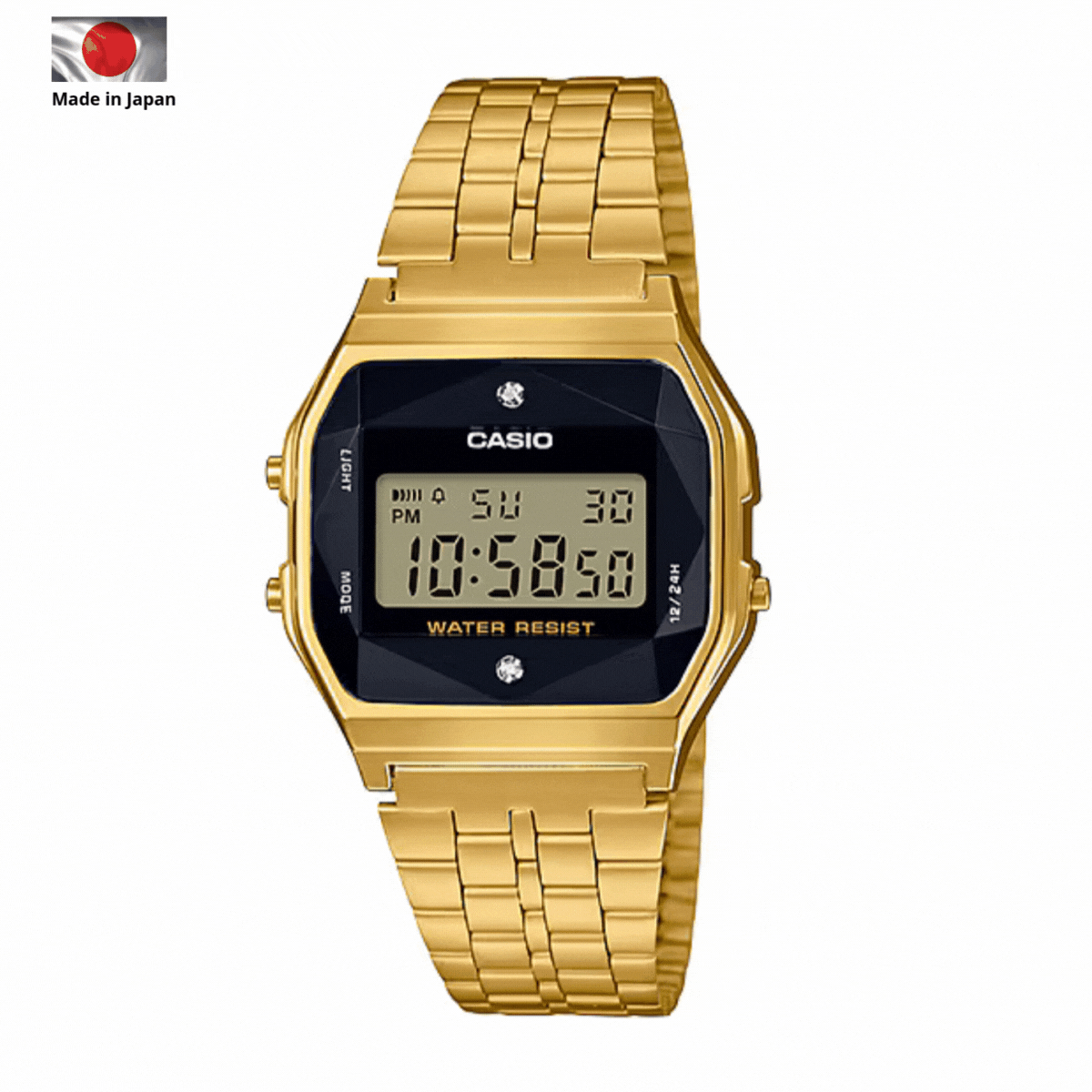 CASIO Vintage Watch Natural diamonds - A159WGED-1DF