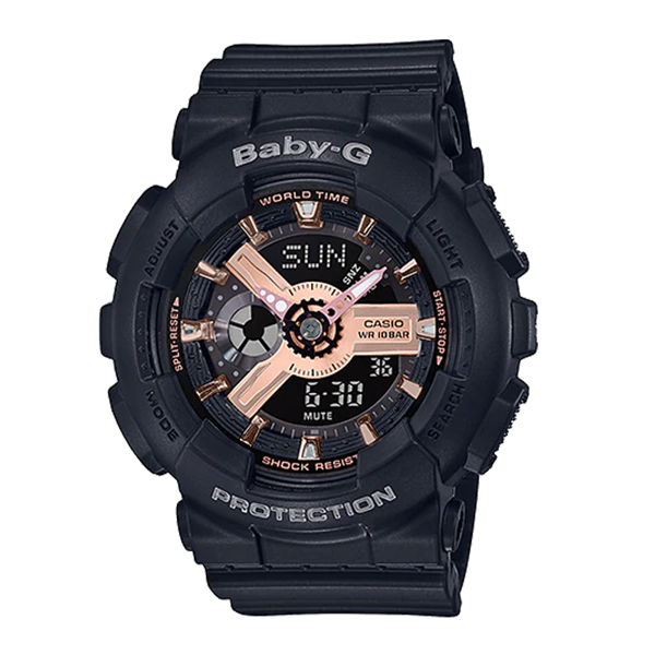 BABY-G Women's Analog-Digital Watch BA-110RG-1ADR