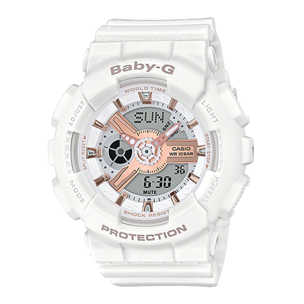 BABY-G Women's Analog-Digital Watch BA-110RG-7ADR