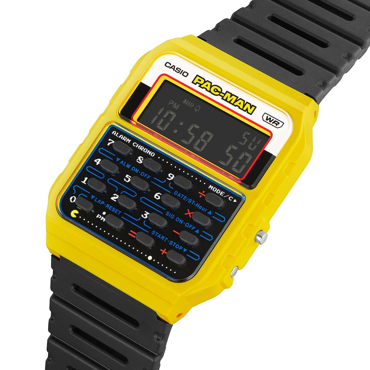 CASIO 45th PAC-MAN anniversary Edition Calculator Unisex Digital Watch - CA-53WPC-1BDR