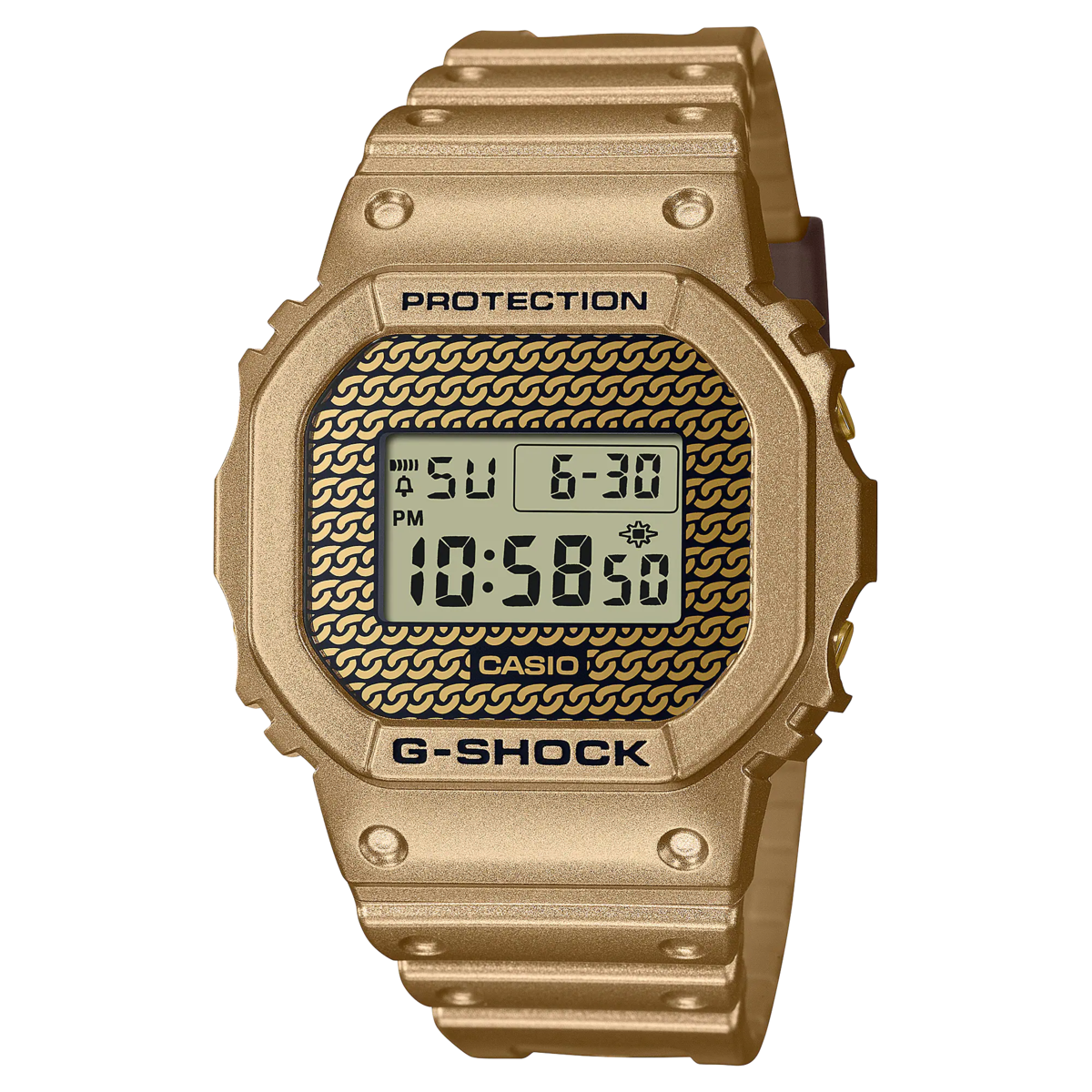 G-SHOCK Gold Chain Casual Men Watch DWE-5600HG-1DR