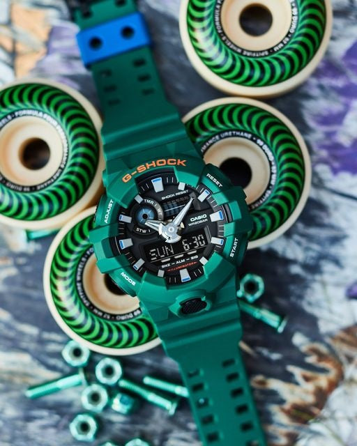 G-Shock watch with a large case and resin strap GA-700SC-3ADR