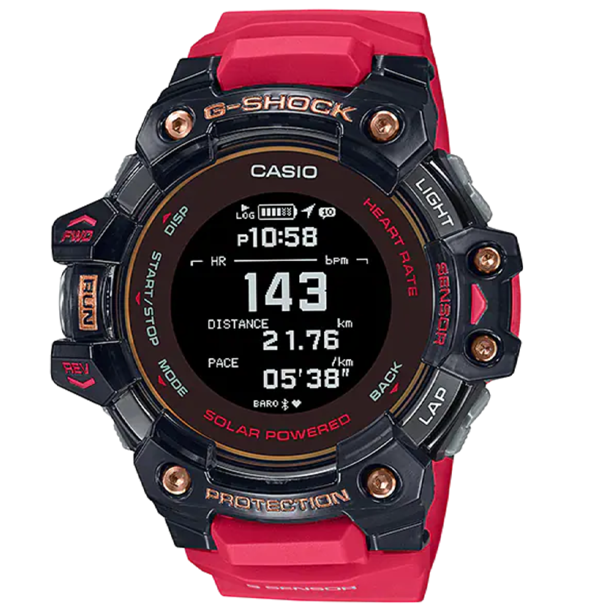 G-SHOCK G-SQUAD Watch with heart rate monitor and GPS - GBD-H1000-4A1DR