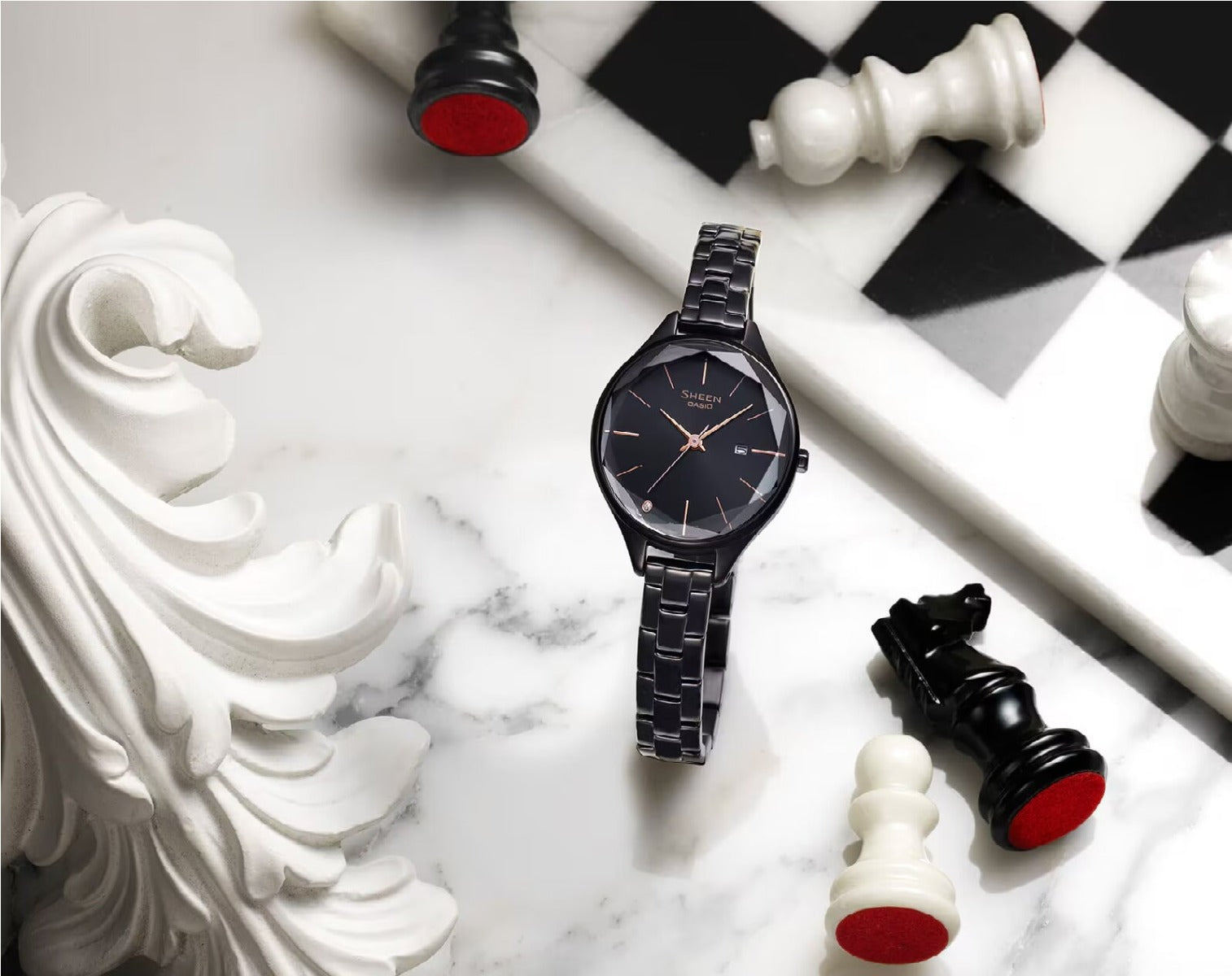 SHEEN Watch Analog SHE-4062BD-1AUDF