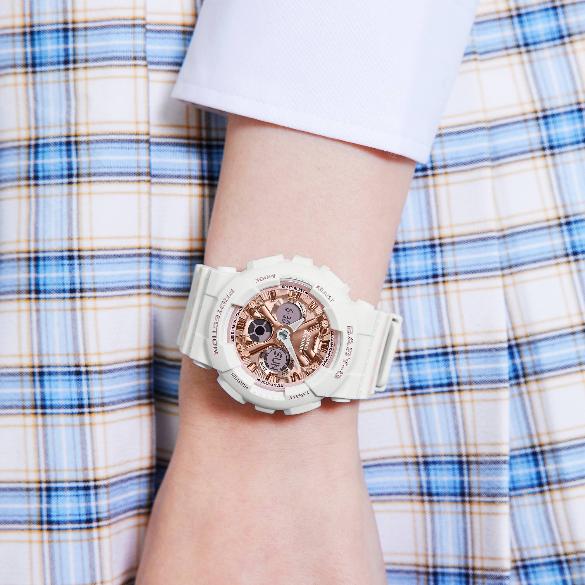 ساعة جي-شوك ​​النسائية بيبي-جي كاجوال BA-130SP-7ADR