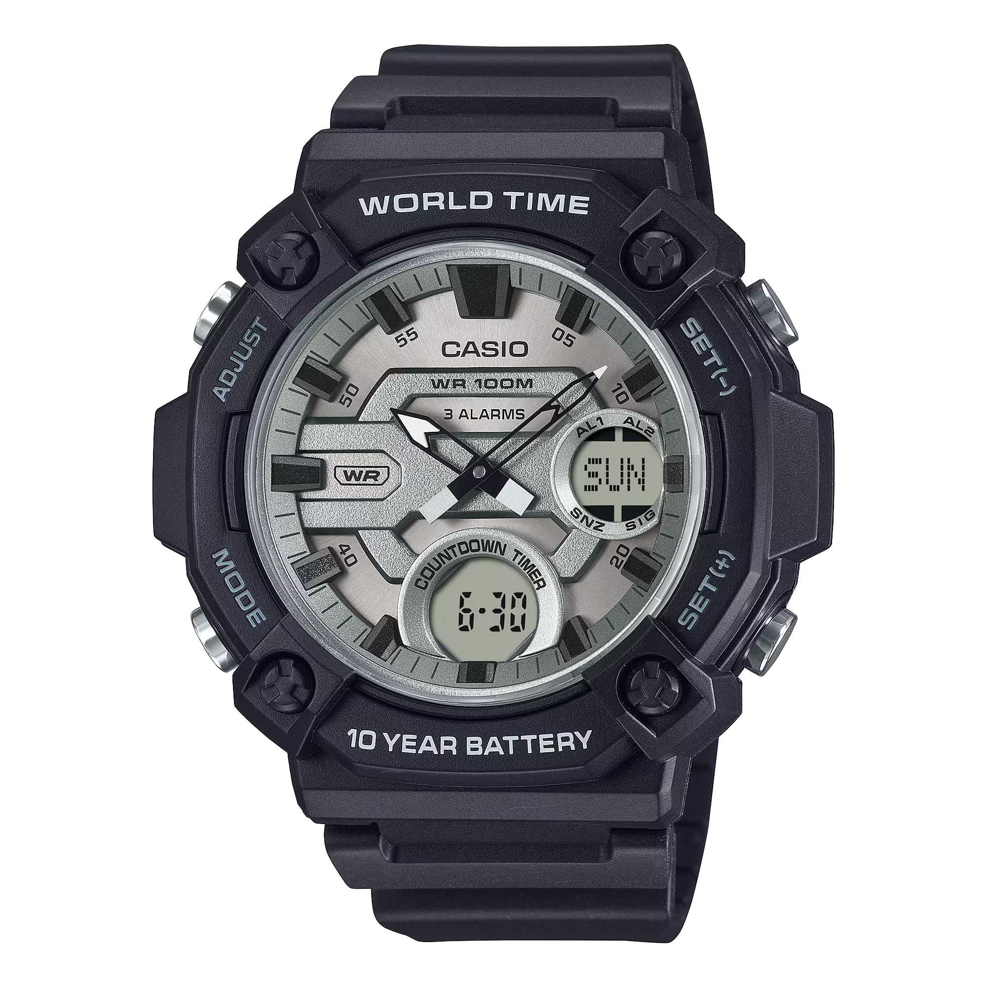 CASIO 10-Year Battery Sporty Men's Watch Analog-Digital - AEQ-120W-7AVDF