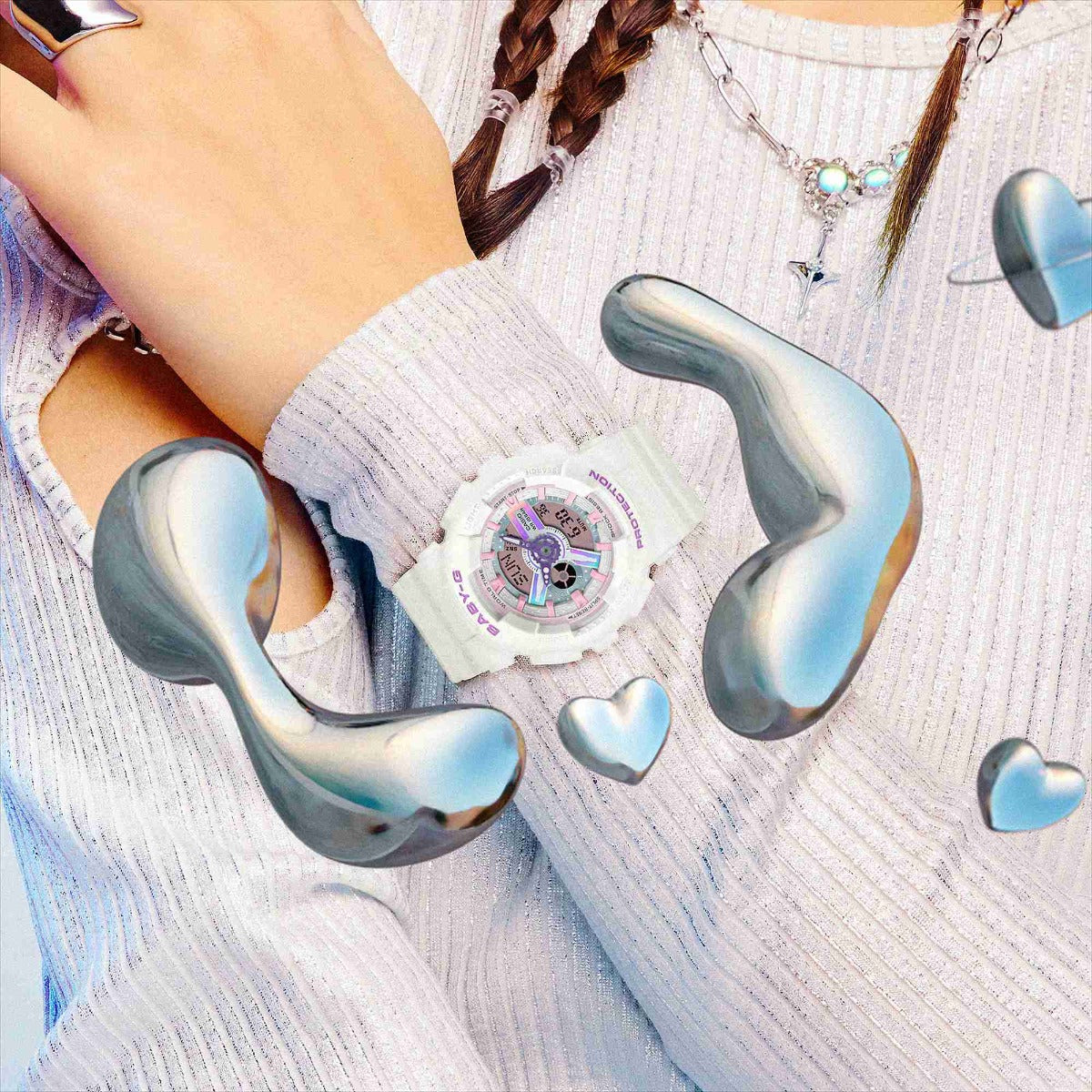 BABY-G Women's Analog-Digital Watch - BA-110FH-7ADR