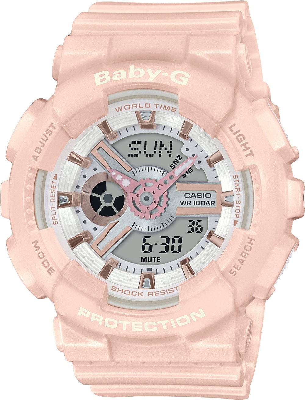 BABY-G Women's Analog-Digital Watch BA-110RG-4ADR