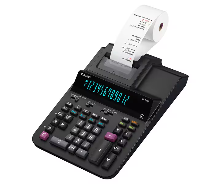 Printing Calculator DR-120R-BK-D-E-DC
