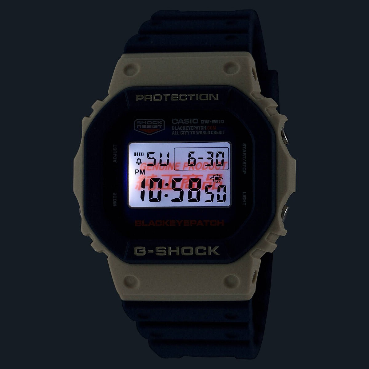 G-SHOCK BlackEyePatch Collaboration Men's Digital Watch - DW-5610BEP-2DR