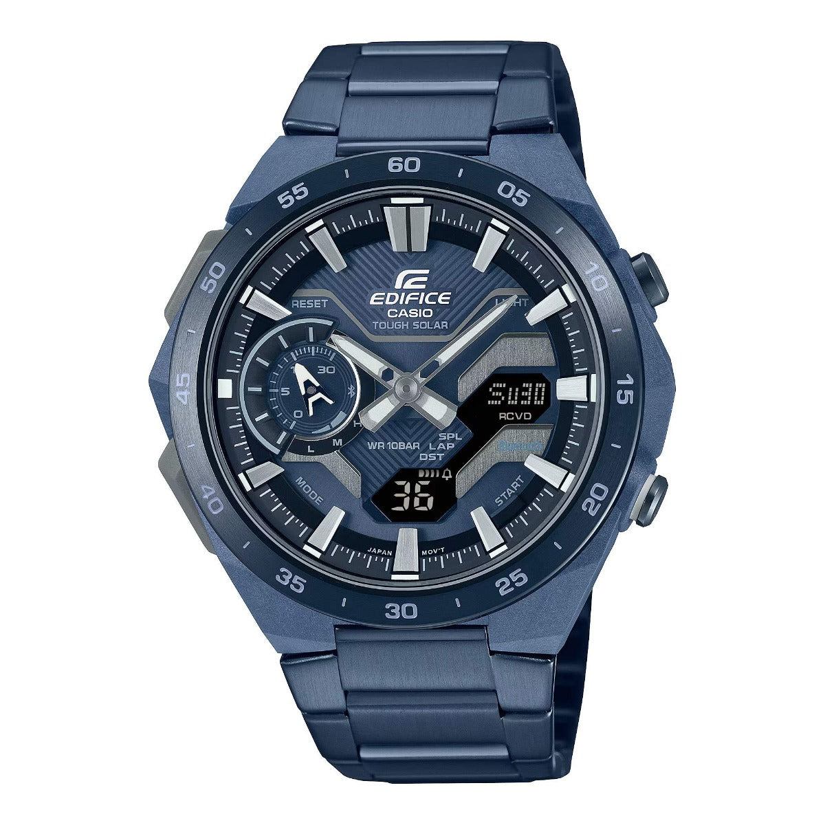 EDIFICE WINDFLOW COOL BLUE EDITION MEN'S WATCH SMARTPHONE LINK Analog-Digital - ECB-2200CB-2ADF