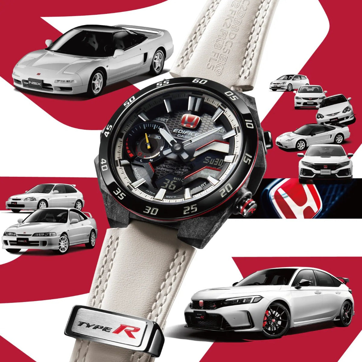 EDIFICE Smartphone Link Watch Honda TYPE R Edition ECB-2200HTR-1ADR