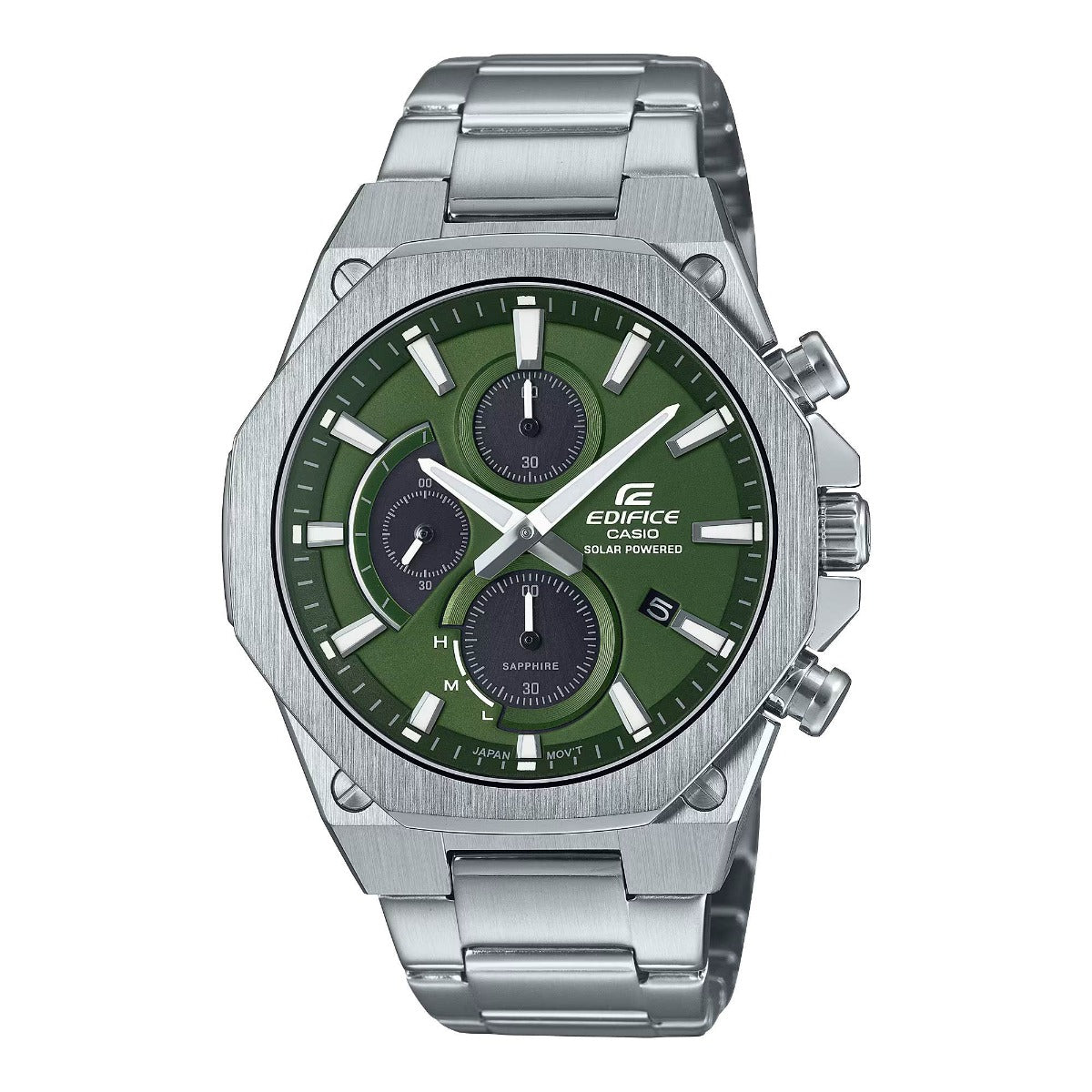 EDIFICE Men's Watch Slim Line Solar Powered Chronograph with Sapphire Crystal - EFS-S570D-3AUDF