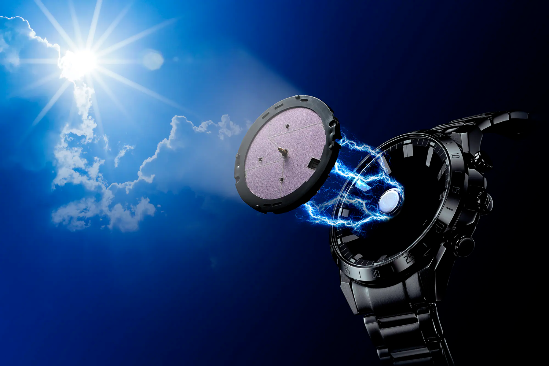 EDIFICE Men's Watch Chronograph Watch powered by Solar Power - EQS-940DC-1BVUDF