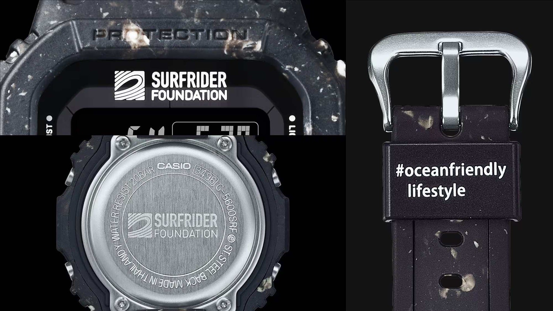 G-SHOCK Surfrider Foundation Collaboration Limited Edition Digital Men's Watch - G-5600SRF-1DR