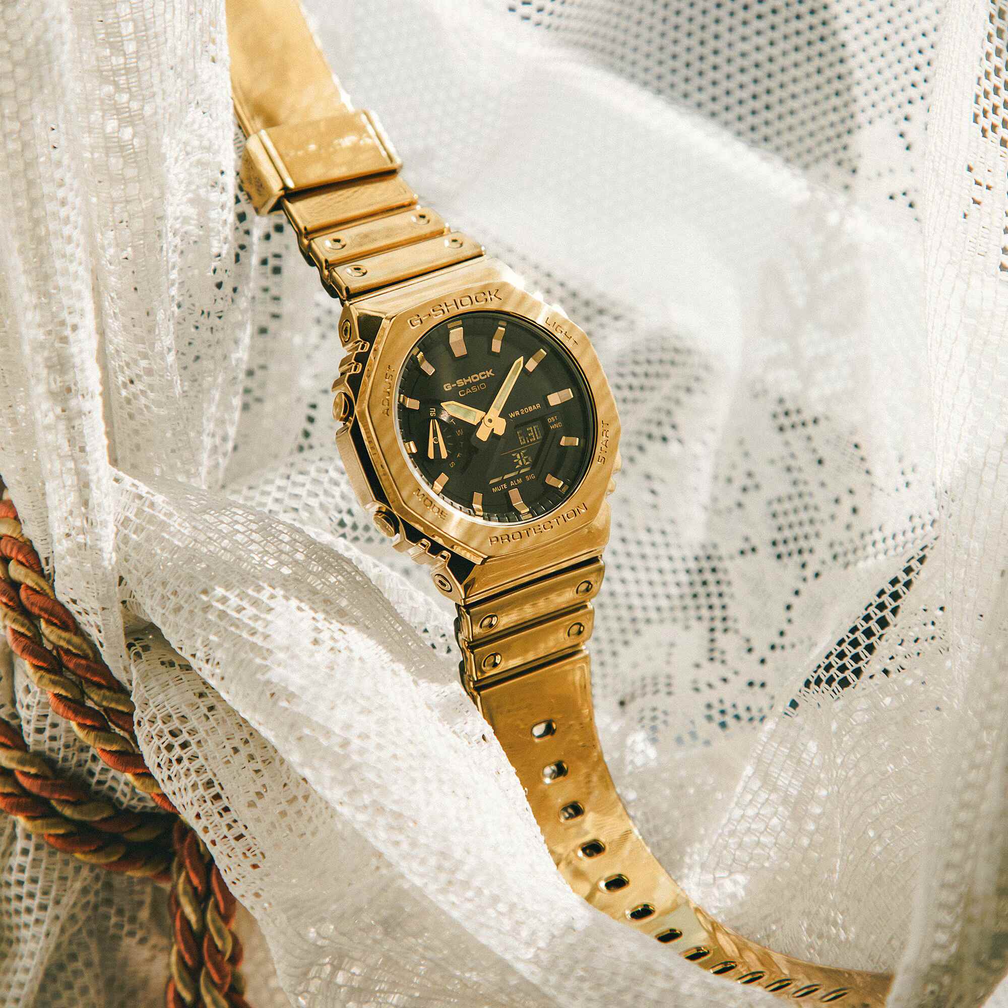 G-SHOCK G-STEEL FINE METALLIC SERIES Gold Men's Watch Analog-Digital - GM-2100YMG-9ADR