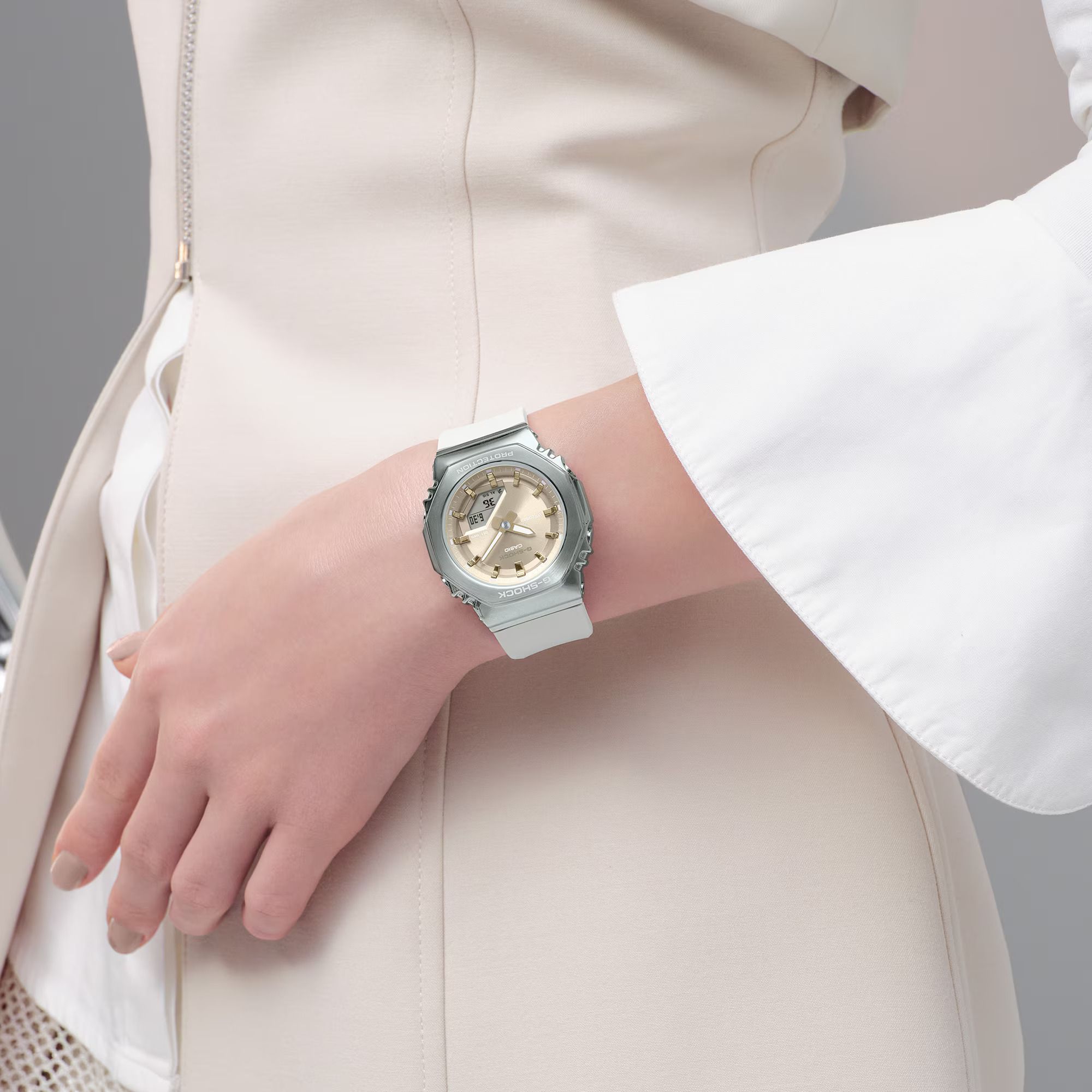 G-SHOCK Women's Watch Analog-Digital Polished Metal - GM-S2110-7A9DR