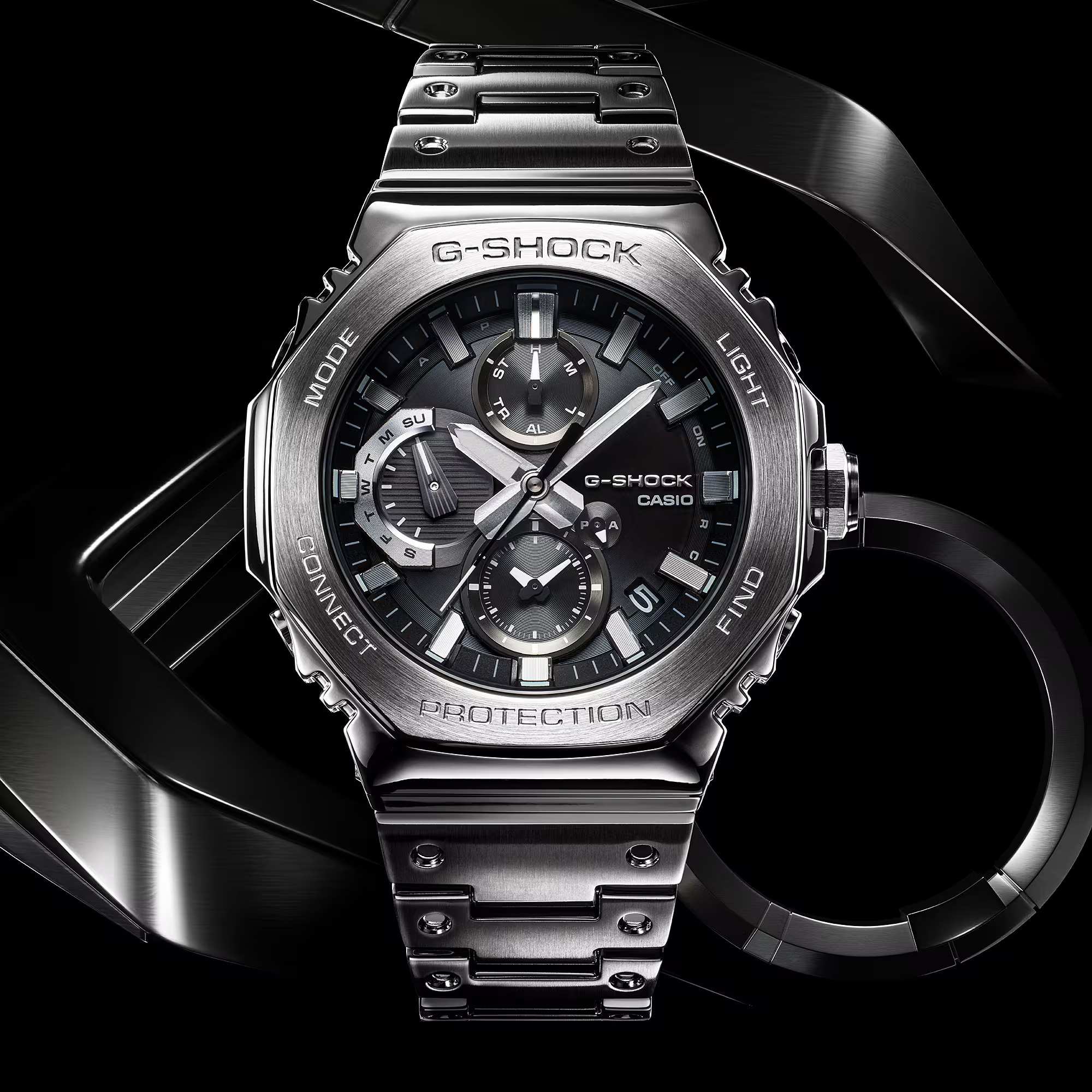G-SHOCK FULL METAL Smartphone-Link Tough Solar Men's Watch Chronograph Analog - GMC-B2100D-1ADR