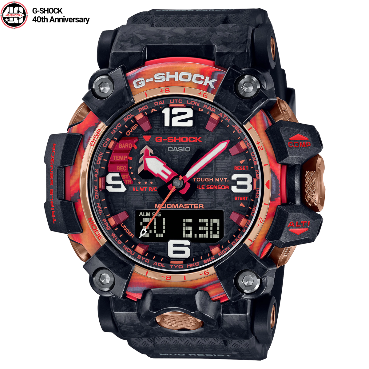 G-Shock Flare Red  Limited Edition 40th Anniversary - GWG-2040FR-1ADR