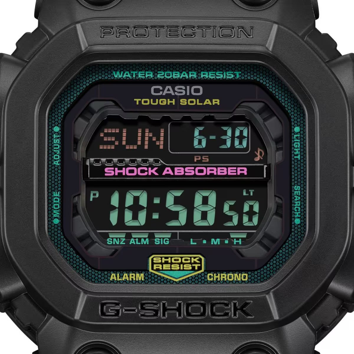 G-SHOCK Men's Watch Digital Black Resin Vibrant Color Screen - GX-56MF-1DR