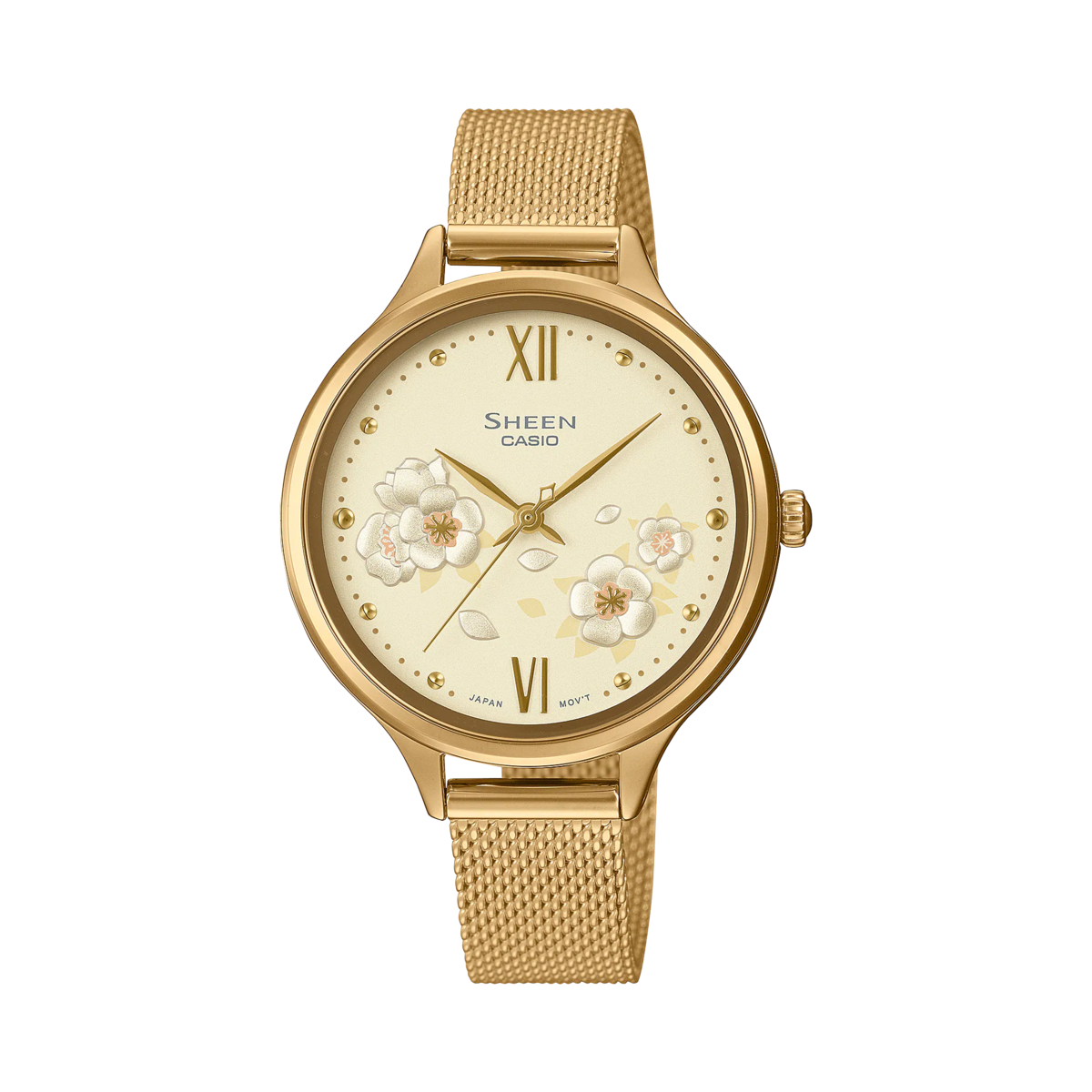 Casio Women's Watch With Mesh Strap Stainless Steel - SHE-4551GM-9AUDF