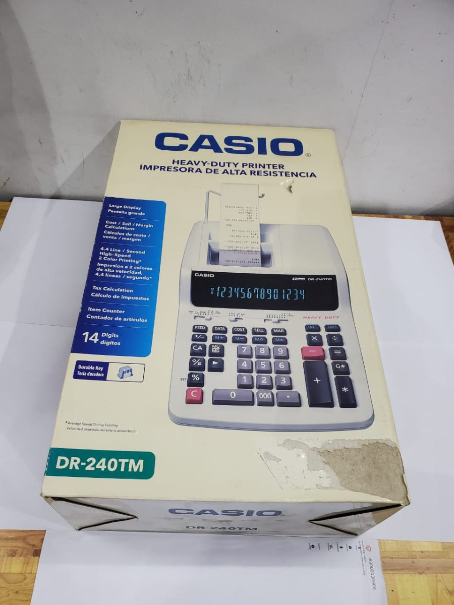 DR-240TM HEAVY DUTY CALCULATOR + PRINTER (slight Box Damage)